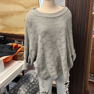 Dolman scalloped sweater